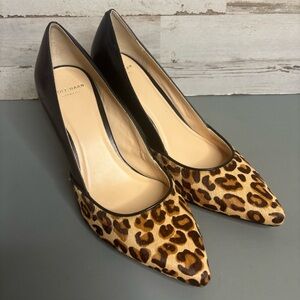 Cole Haan Kyle Leopard Print Pointed Toe Pumps size 6
